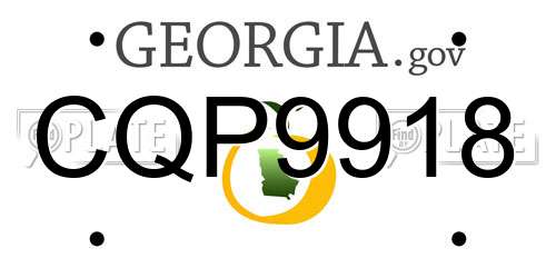CQP9918 Georgia License Plate
