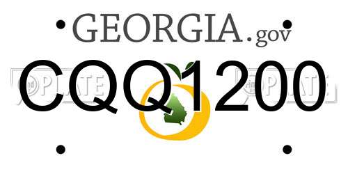 CQQ1200 Georgia License Plate