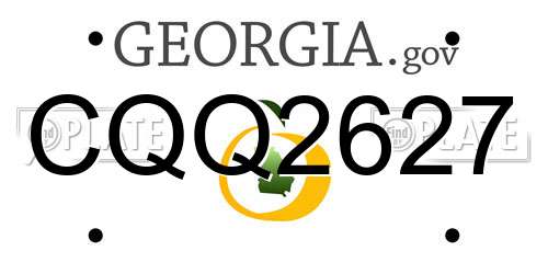 CQQ2627 Georgia License Plate