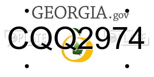 CQQ2974 Georgia License Plate