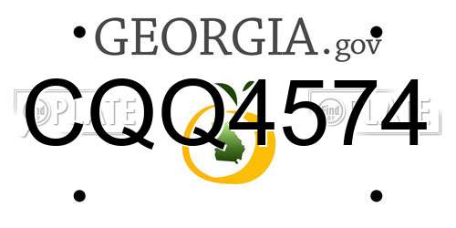 CQQ4574 Georgia License Plate