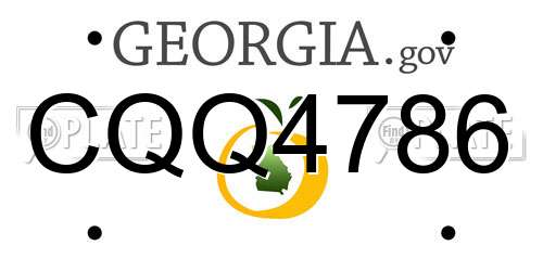 CQQ4786 Georgia License Plate