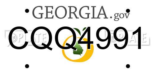 CQQ4991 Georgia License Plate