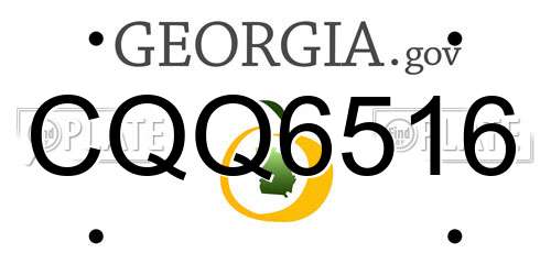CQQ6516 Georgia License Plate