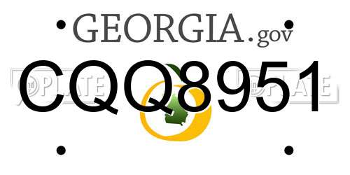 CQQ8951 Georgia License Plate