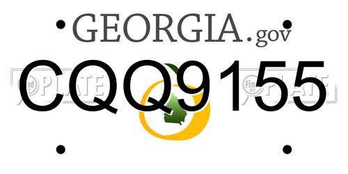 CQQ9155 Georgia License Plate