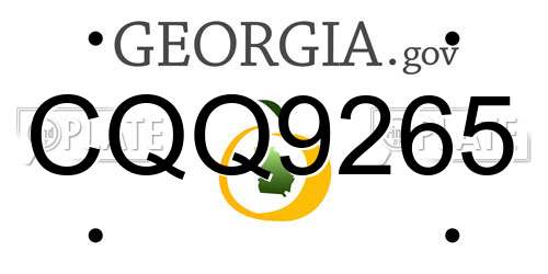 CQQ9265 Georgia License Plate