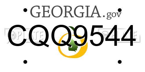 CQQ9544 Georgia License Plate