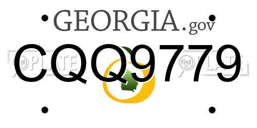 CQQ9779 Georgia License Plate