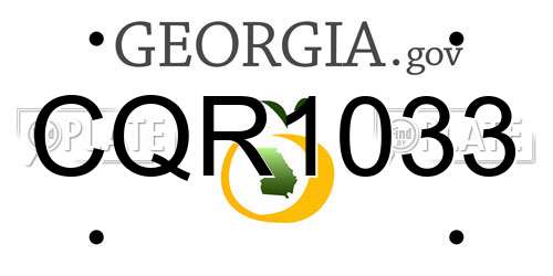 CQR1033 Georgia License Plate
