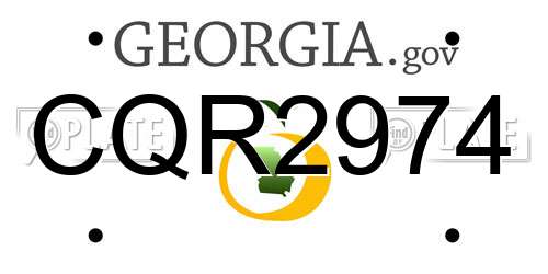 CQR2974 Georgia License Plate