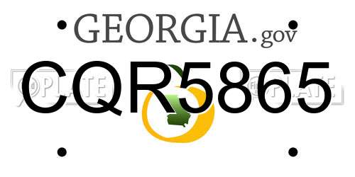 CQR5865 Georgia License Plate