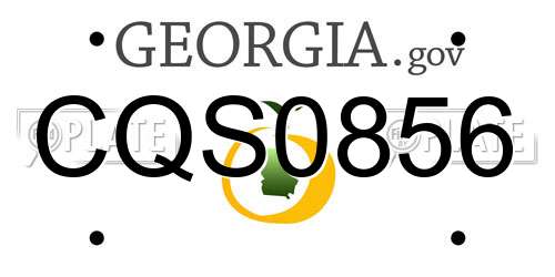 CQS0856 Georgia License Plate