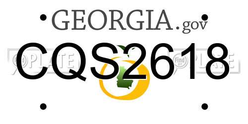 CQS2618 Georgia License Plate