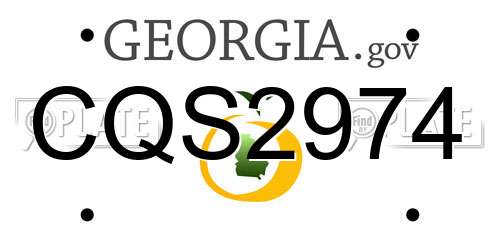 CQS2974 Georgia License Plate
