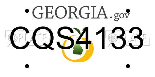 CQS4133 Georgia License Plate