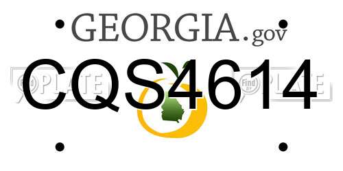 CQS4614 Georgia License Plate