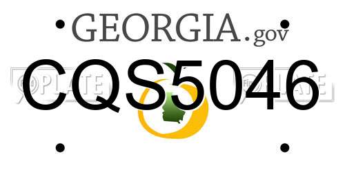 CQS5046 Georgia License Plate