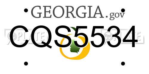 CQS5534 Georgia License Plate