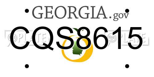 CQS8615 Georgia License Plate