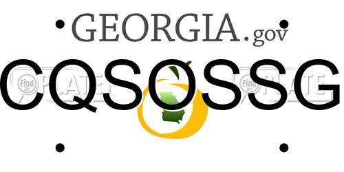 CQSOSSG Georgia License Plate