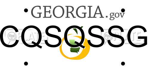 CQSQSSG Georgia License Plate