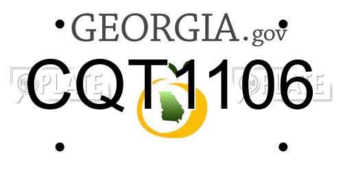 CQT1106 Georgia License Plate
