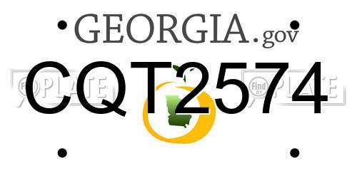 CQT2574 Georgia License Plate