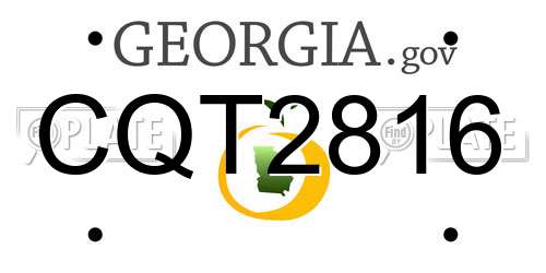 CQT2816 Georgia License Plate