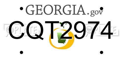 CQT2974 Georgia License Plate