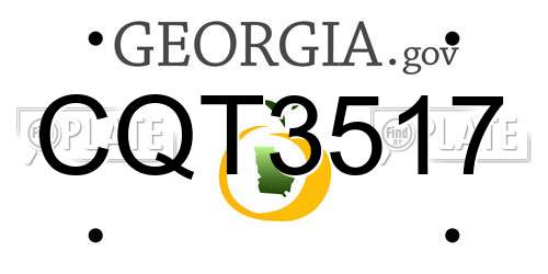 CQT3517 Georgia License Plate