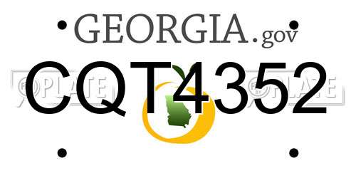 CQT4352 Georgia License Plate