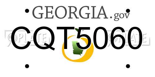 CQT5060 Georgia License Plate