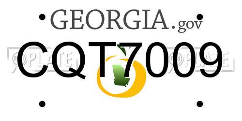 CQT7009 Georgia License Plate