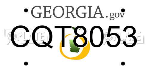 CQT8053 Georgia License Plate
