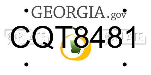 CQT8481 Georgia License Plate