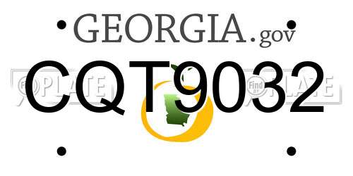 CQT9032 Georgia License Plate
