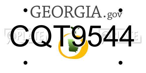 CQT9544 Georgia License Plate