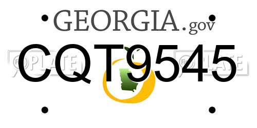 CQT9545 Georgia License Plate