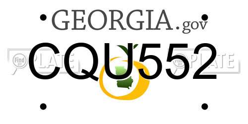 CQU552 Georgia License Plate