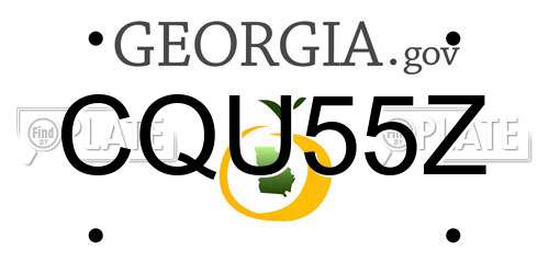 CQU55Z Georgia License Plate