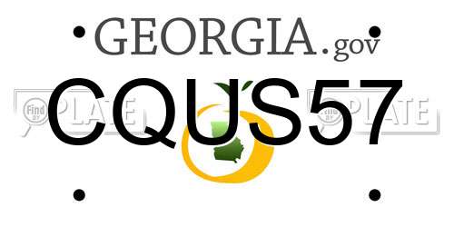 CQUS57 Georgia License Plate