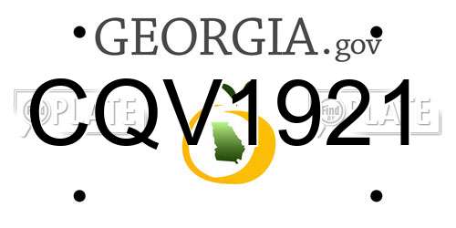 CQV1921 Georgia License Plate
