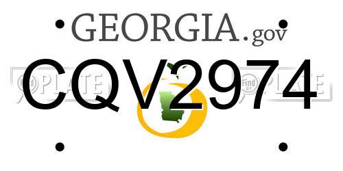 CQV2974 Georgia License Plate