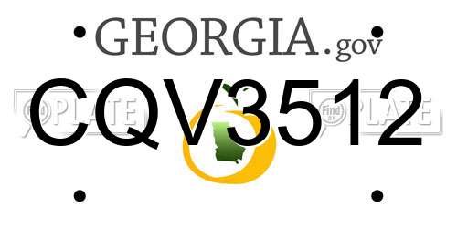 CQV3512 Georgia License Plate