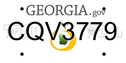 CQV3779 Georgia License Plate
