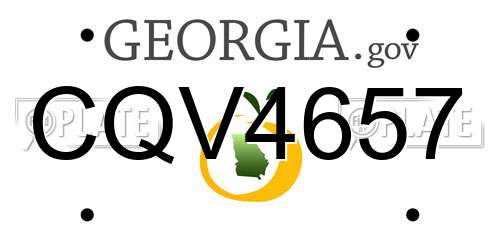 CQV4657 Georgia License Plate