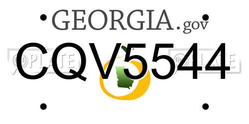 CQV5544 Georgia License Plate
