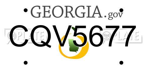 CQV5677 Georgia License Plate