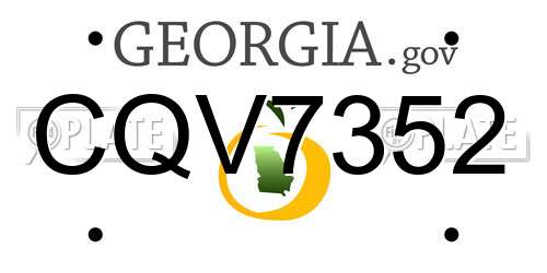 CQV7352 Georgia License Plate